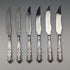 1973 British Vintage Sterling Silver Handle Steak Cutlery 6 Pair Set Boxed Harrison Brothers